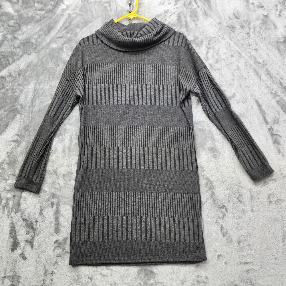 NEW Young USA Sweater Dress Womens S Gray Turtleneck Long Sleeve‎ Mini Pullover